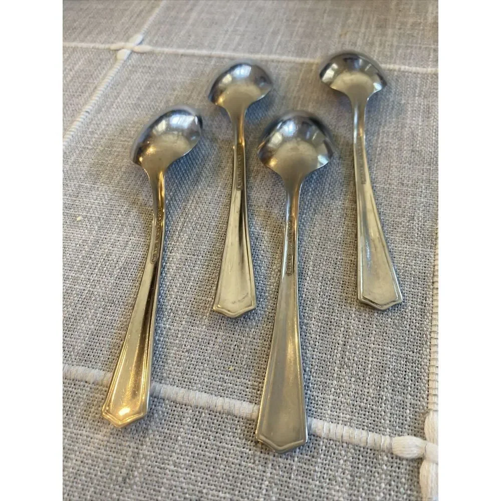 Set of 4 SILCO Stainless 6” Spoon by International Silver INS57 USA- 18-8